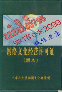 网络文化经营许可证 数字内容产业的通行证与规范样本